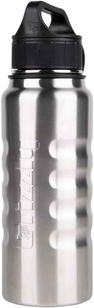 Grizzly Grip 32 oz Water Bottle | Vacuum Insulated | Stainless Steel with Insulated Lid | For Gym Women Men Beach Camping Hiking Fishing Hunting Sports | Brushed