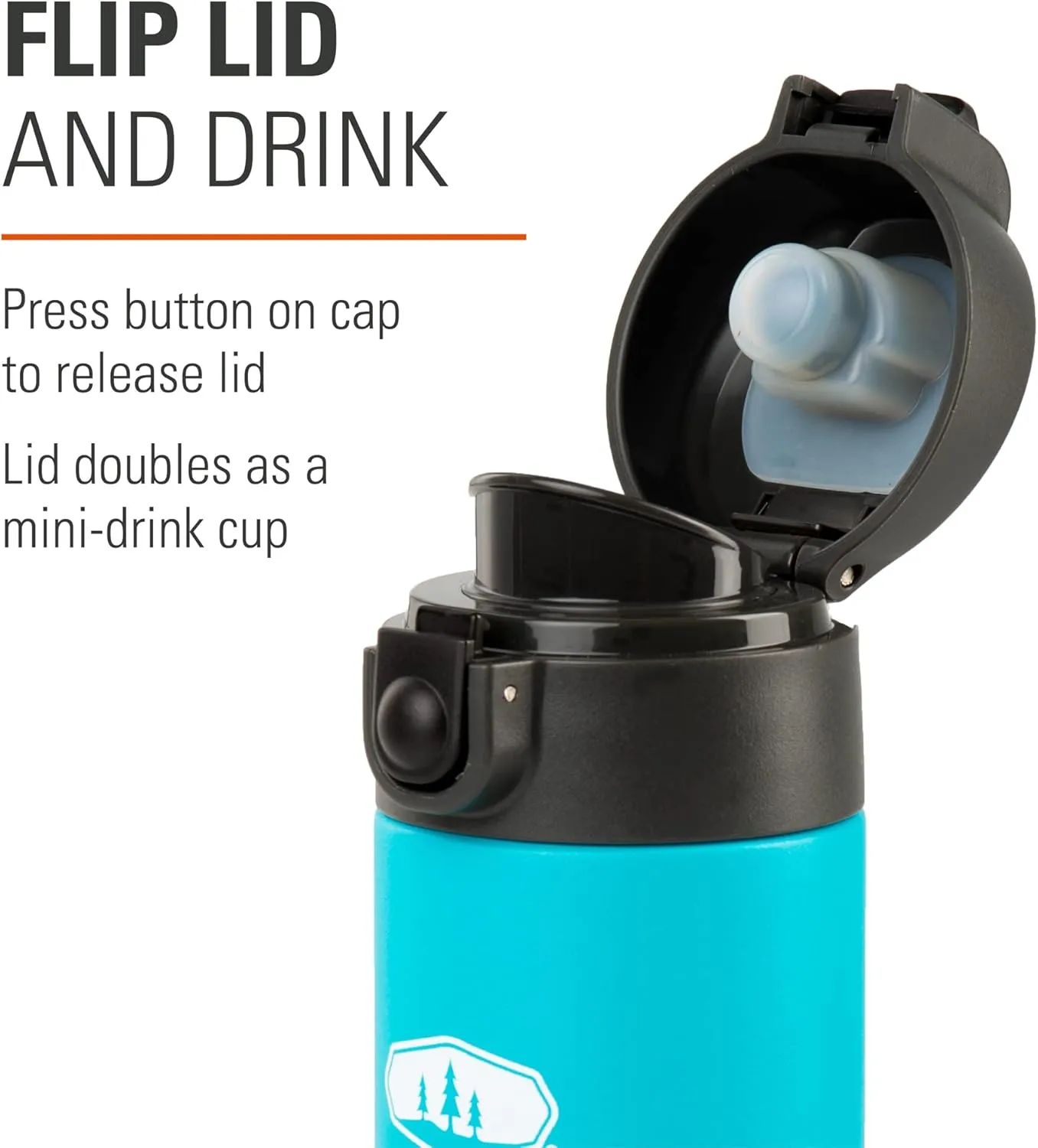GSI Outdoors, Microlite Water Bottle, Vacuum-Insulated Stainless Steel, for Camping, Sky Blue, 12 Fluid Ounces