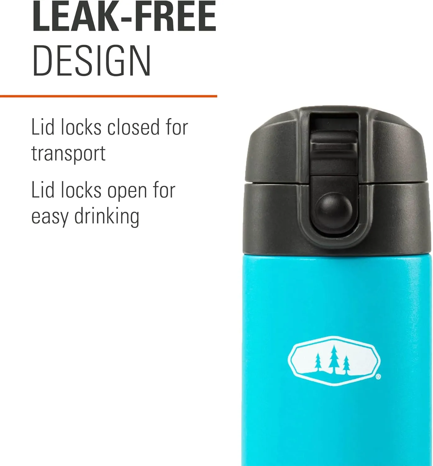 GSI Outdoors, Microlite Water Bottle, Vacuum-Insulated Stainless Steel, for Camping, Sky Blue, 12 Fluid Ounces
