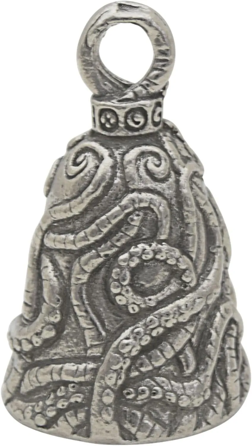 Guardian Bell Animals Good Luck Bell w/Keyring & Black Velvet Gift Bag | Motorcycle Bell | Lead-Free Pewter | Made in USA