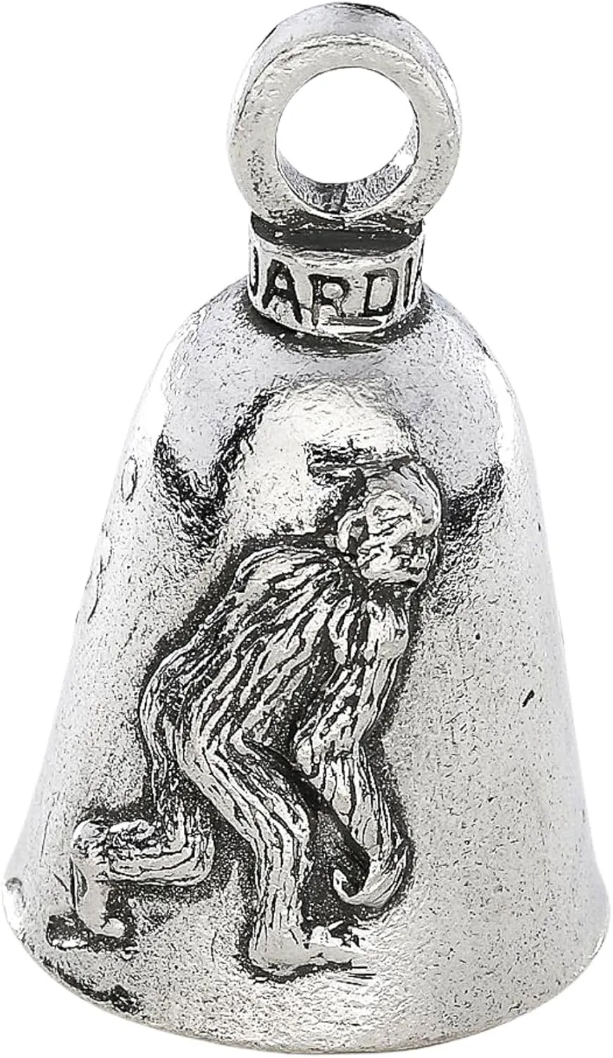 Guardian Bell Animals Good Luck Bell w/Keyring & Black Velvet Gift Bag | Motorcycle Bell | Lead-Free Pewter | Made in USA