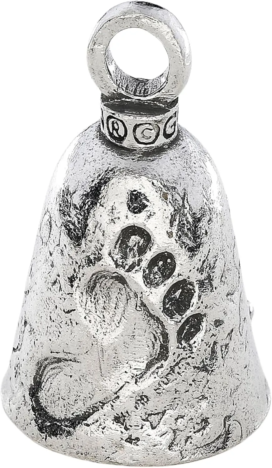 Guardian Bell Animals Good Luck Bell w/Keyring & Black Velvet Gift Bag | Motorcycle Bell | Lead-Free Pewter | Made in USA