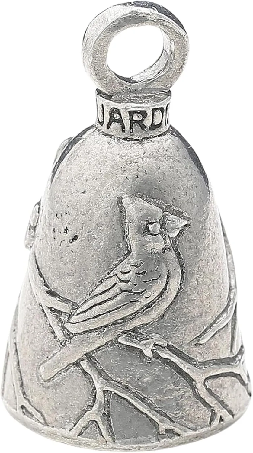Guardian Bell Cardinal Good Luck Bell w/Keyring & Black Velvet Gift Bag | Motorcycle Bell | Lead-Free Pewter | Good Luck Gift to Friends & Family | Bike Bell | Made in USA
