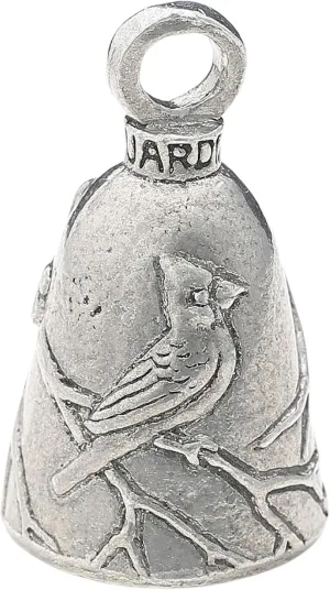 Guardian Bell Cardinal Good Luck Bell w/Keyring & Black Velvet Gift Bag | Motorcycle Bell | Lead-Free Pewter | Good Luck Gift to Friends & Family | Bike Bell | Made in USA