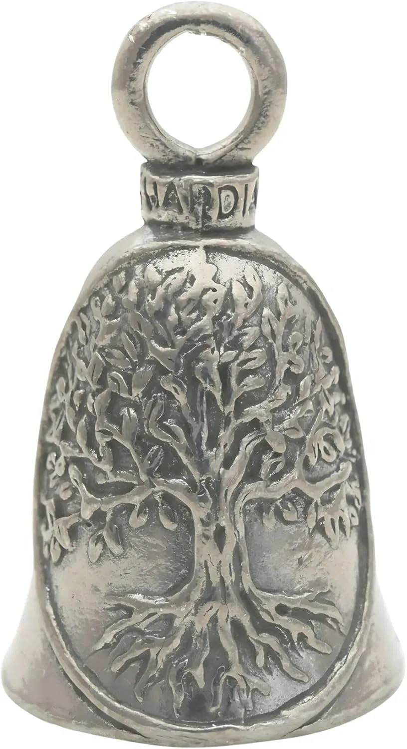 Guardian Bell Celtic Good Luck Bell w/Keyring & Black Velvet Gift Bag | Motorcycle Bell | Lead-Free Pewter | Made in USA