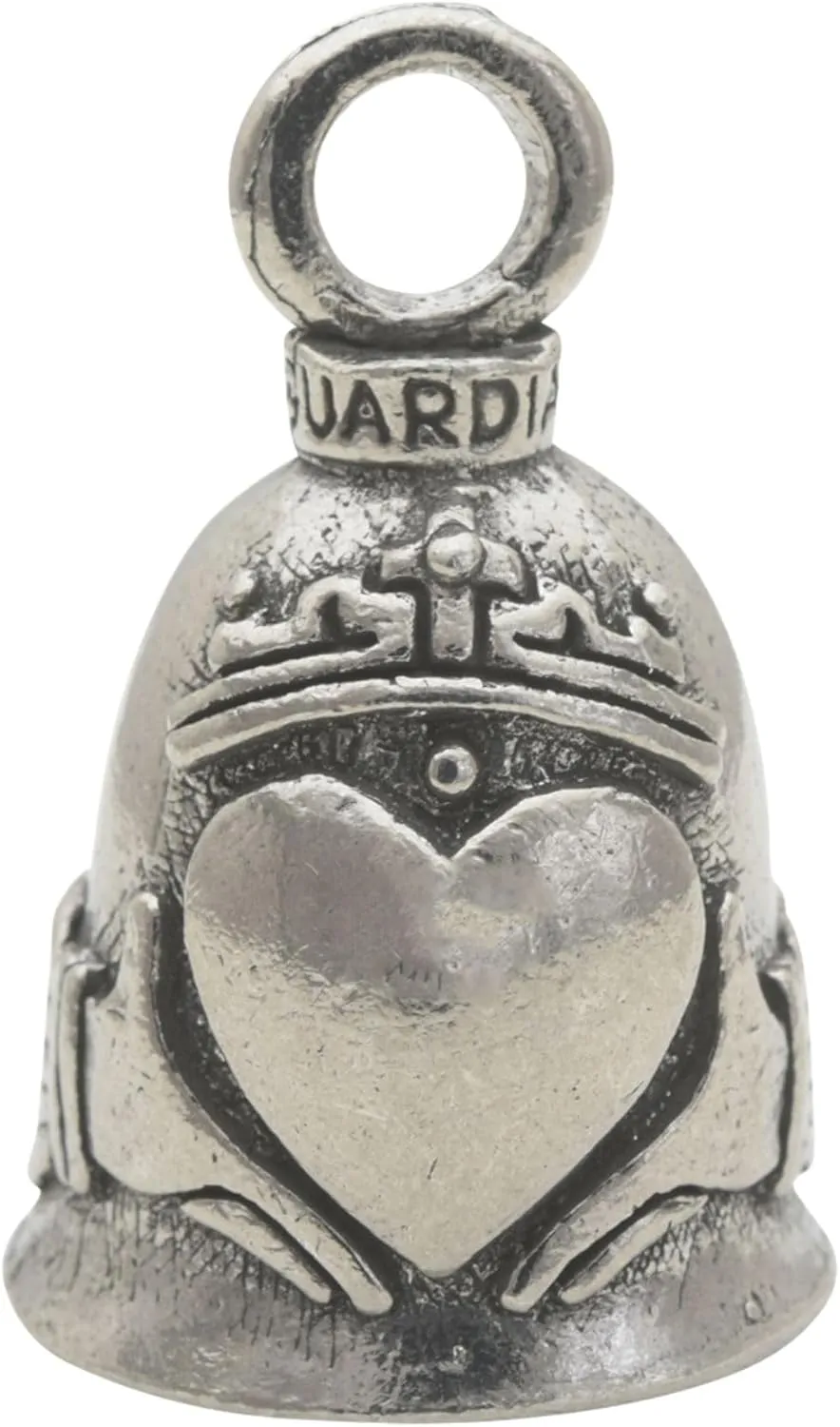 Guardian Bell Celtic Good Luck Bell w/Keyring & Black Velvet Gift Bag | Motorcycle Bell | Lead-Free Pewter | Made in USA