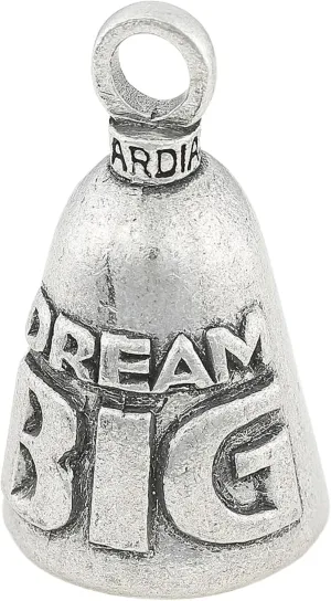 Guardian Bell Dream Big Good Luck Bell w/Keyring & Black Velvet Gift Bag | Motorcycle Bell | Lead-Free Pewter | Good Luck Gift | Bike Bell | Made in USA