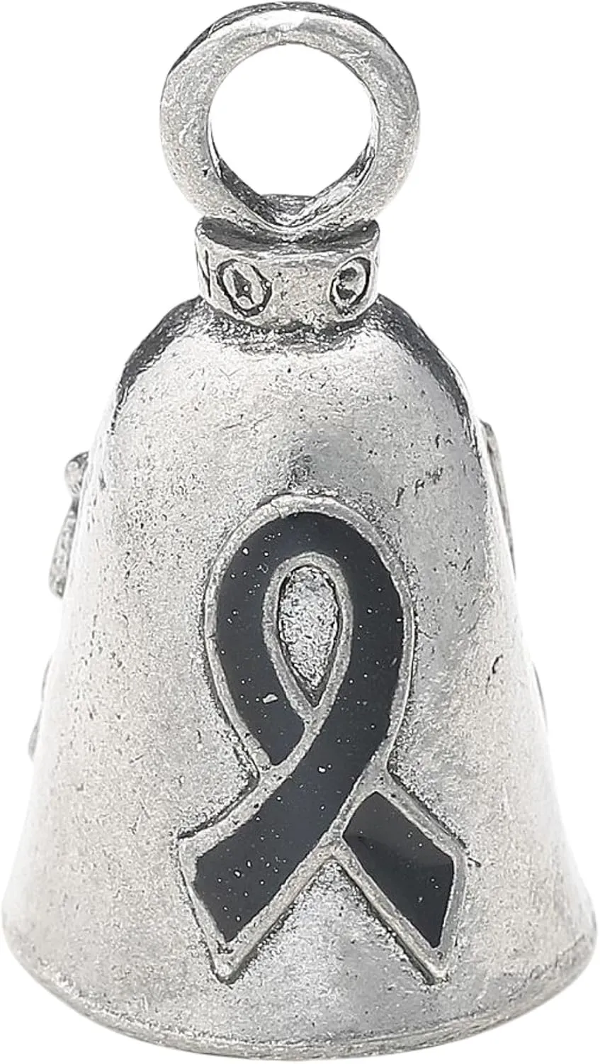 Guardian Bell F_ck Cancer Motorcycle Bell w/Keyring & Black Velvet Gift Bag | Lead-Free Pewter | Good Luck Gift | Made in USA