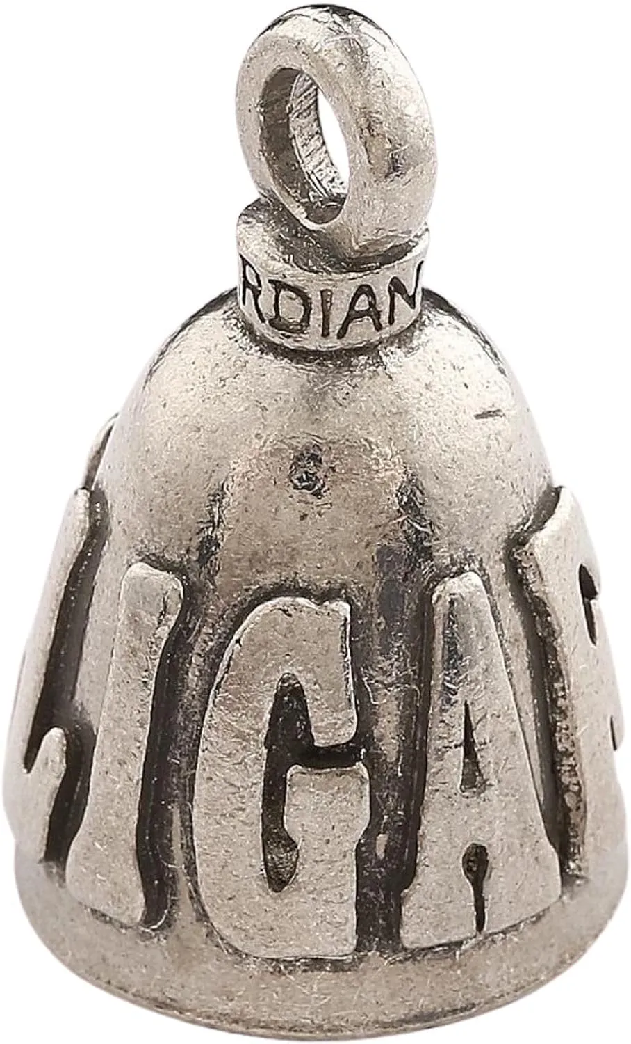 Guardian Bell Good Luck Bell w/Keyring & Black Velvet Gift Bag | Motorcycle Bell | Lead-Free Pewter | Made in USA