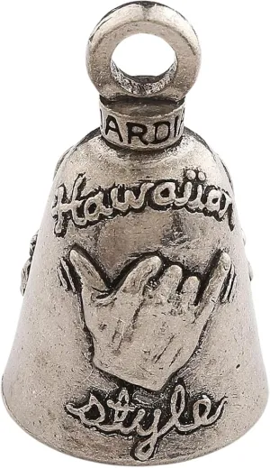 Guardian Bell Hawaiian Style Good Luck Bell w/Keyring & Black Velvet Gift Bag | Motorcycle Bell | Lead-Free Pewter | Good Luck Gift to Friends & Family | Bike Bell | Made in USA