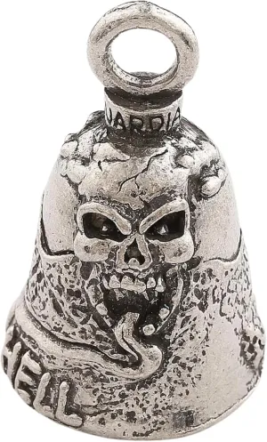 Guardian Bell Highway to Hell Good Luck Bell w/Keyring & Black Velvet Gift Bag | Motorcycle Bell | Lead-Free Pewter | Good Luck Gift to Friends & Family | Bike Bell | Made in USA
