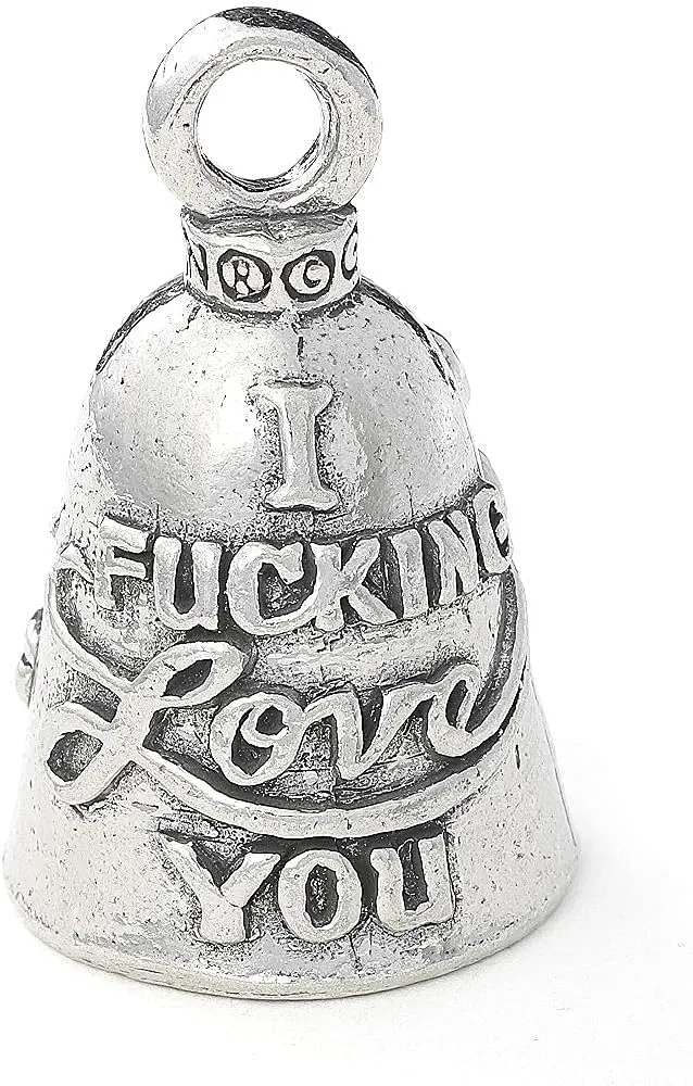 Guardian Bell I Love Fucking You Good Luck Bell w/Keyring & Black Velvet Gift Bag | Motorcycle Bell | Lead-Free Pewter | Good Luck Gift to Friends & Family | Bike Bell | Made in USA