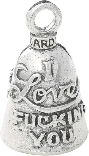 Guardian Bell I Love Fucking You Good Luck Bell w/Keyring & Black Velvet Gift Bag | Motorcycle Bell | Lead-Free Pewter | Good Luck Gift to Friends & Family | Bike Bell | Made in USA