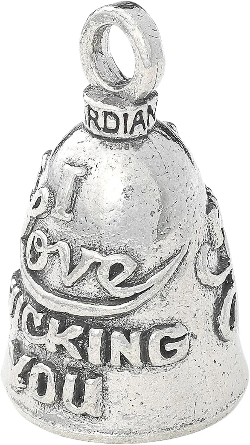 Guardian Bell I Love Fucking You Good Luck Bell w/Keyring & Black Velvet Gift Bag | Motorcycle Bell | Lead-Free Pewter | Good Luck Gift to Friends & Family | Bike Bell | Made in USA