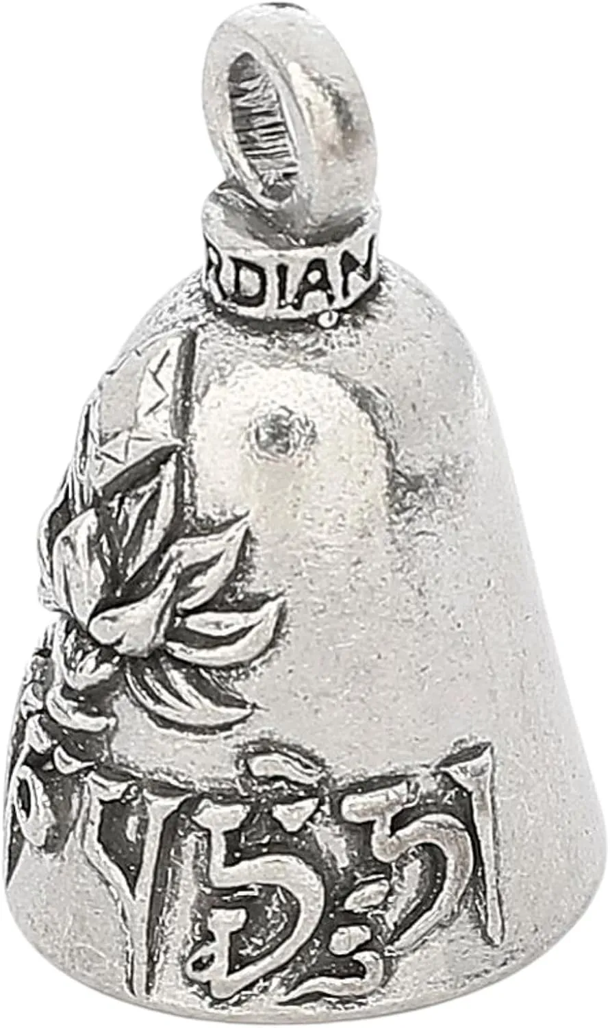 Guardian Bell Lotus Good Luck Bell w/Keyring & Black Velvet Gift Bag | Motorcycle Bell | Lead-Free Pewter | Good Luck Gift to Friends & Family | Bike Bell | Made in USA