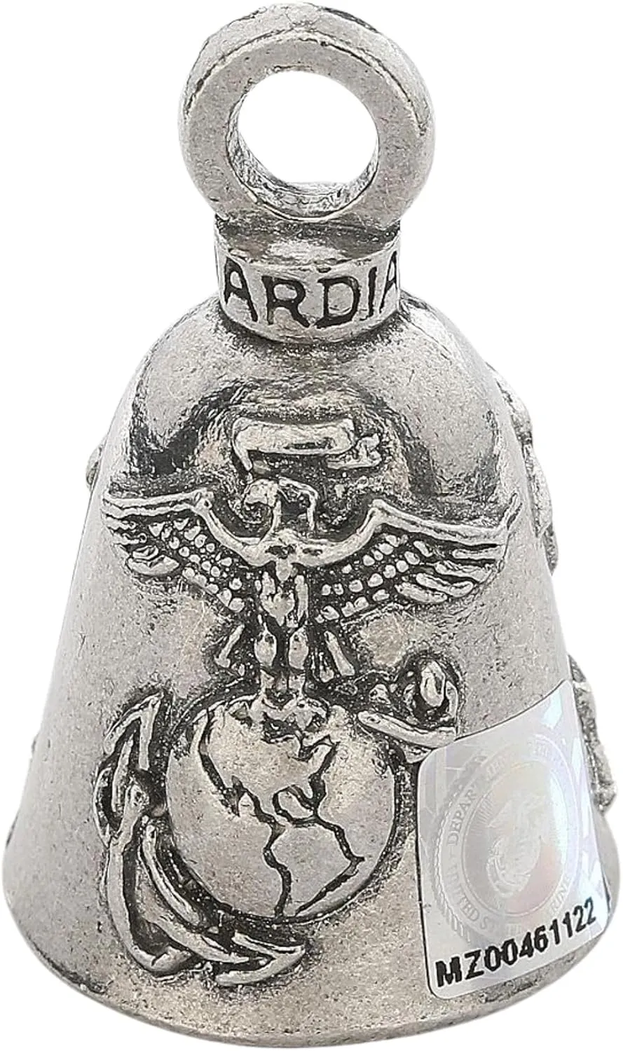 Guardian Bell Marines Bell Good Luck Bell w/Keyring & Black Velvet Gift Bag | Motorcycle Bell | Lead-Free Pewter | Good Luck Gift to Friends & Family | Bike Bell | Made in USA