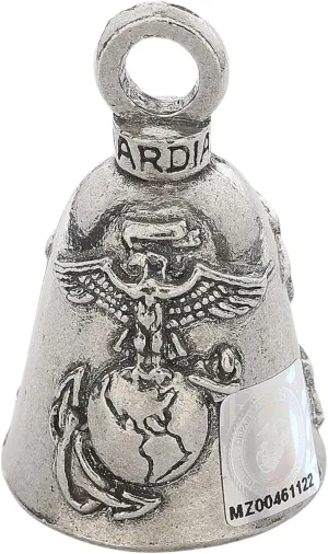 Guardian Bell Marines Bell Good Luck Bell w/Keyring & Black Velvet Gift Bag | Motorcycle Bell | Lead-Free Pewter | Good Luck Gift to Friends & Family | Bike Bell | Made in USA