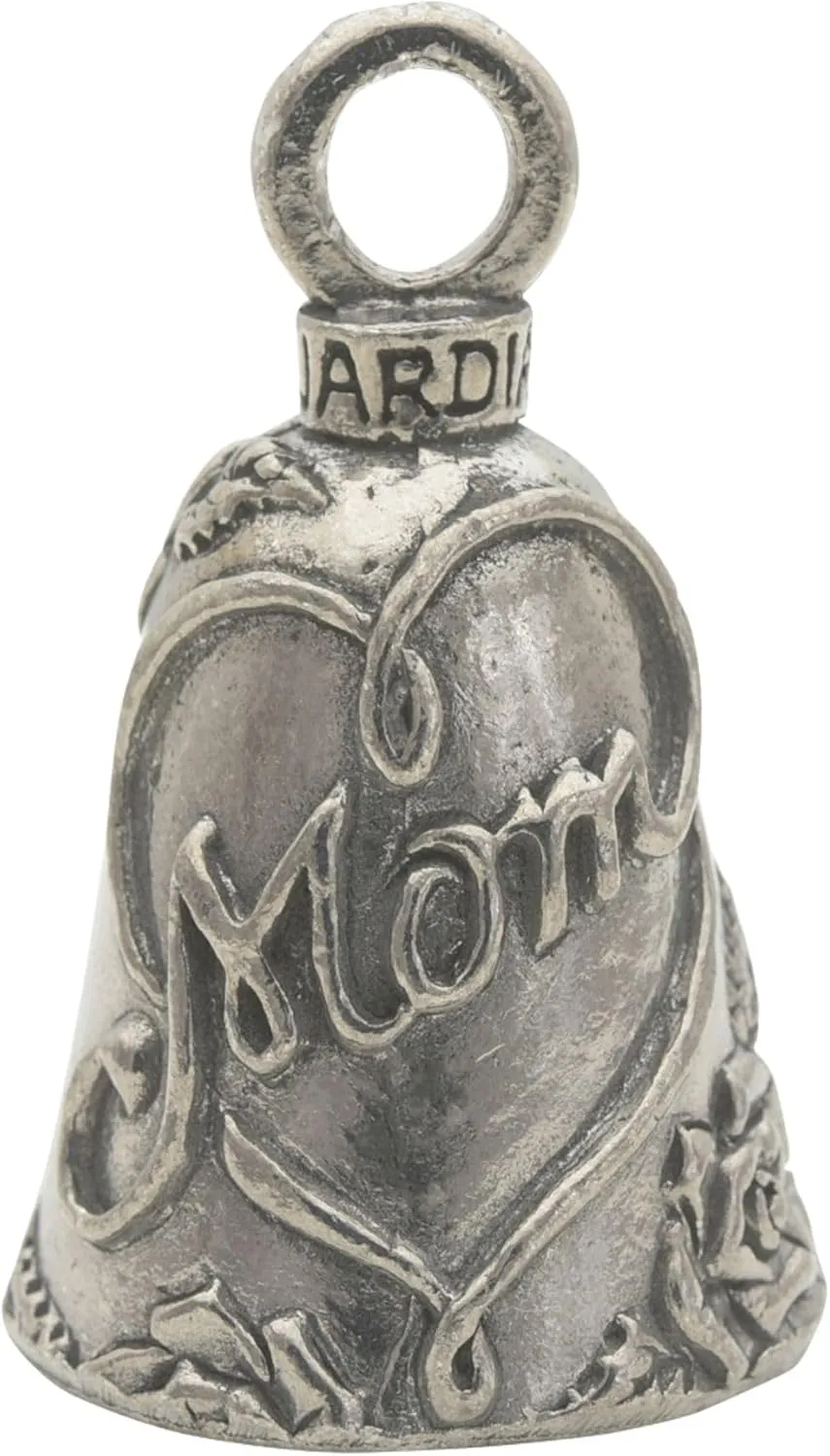 Guardian Bell Mom Good Luck Bell w/Keyring & Black Velvet Gift Bag | Motorcycle Bell | Lead-Free Pewter | Good Luck Gift to Friends & Family | Bike Bell | Made in USA