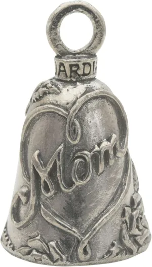 Guardian Bell Mom Good Luck Bell w/Keyring & Black Velvet Gift Bag | Motorcycle Bell | Lead-Free Pewter | Good Luck Gift to Friends & Family | Bike Bell | Made in USA