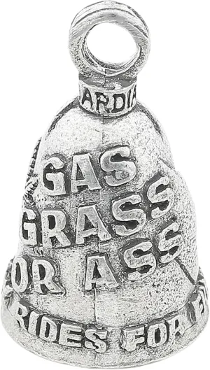 Guardian Bell Nobody Ride For Free Good Luck Bell w/Keyring & Black Velvet Gift Bag | Motorcycle Bell | Lead-Free Pewter | Good Luck Gift to Friends & Family | Bike Bell | Made in USA