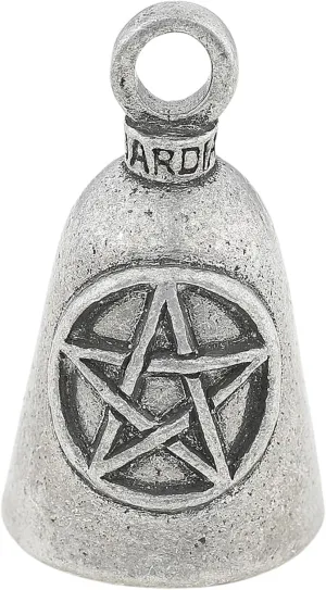Guardian Bell Pentagram Good Luck Bell w/Keyring & Black Velvet Gift Bag | Motorcycle Bell | Lead-Free Pewter | Good Luck Gift to Friends & Family | Bike Bell | Made in USA