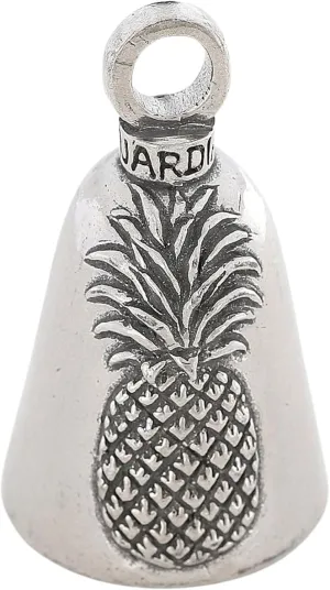 Guardian Bell Pineapple Good Luck Bell w/Keyring & Black Velvet Gift Bag | Motorcycle Bell | Lead-Free Pewter | Good Luck Gift to Friends & Family | Bike Bell | Made in USA