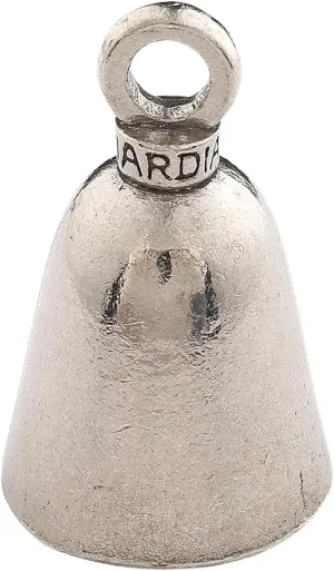 Guardian Bell Plain Good Luck Bell w/Keyring & Black Velvet Gift Bag | Motorcycle Bell | Lead-Free Pewter | Good Luck Gift to Friends & Family | Bike Bell | Made in USA