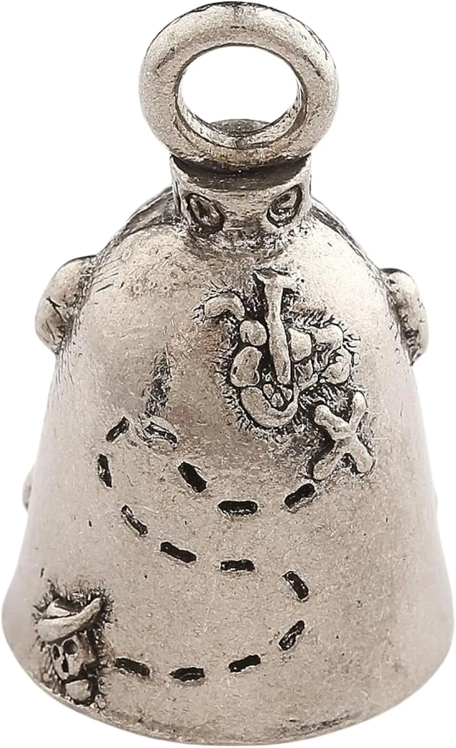 Guardian Bell Profession Good Luck Bell w/Keyring & Black Velvet Bag | Motorcycle Bell | Lead-Free Pewter | Made in USA