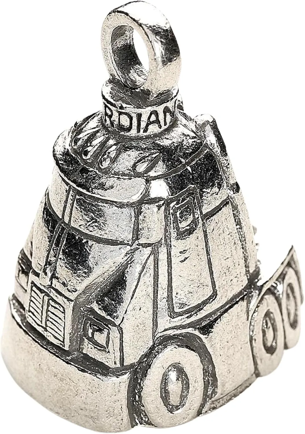 Guardian Bell Profession Good Luck Bell w/Keyring & Black Velvet Bag | Motorcycle Bell | Lead-Free Pewter | Made in USA