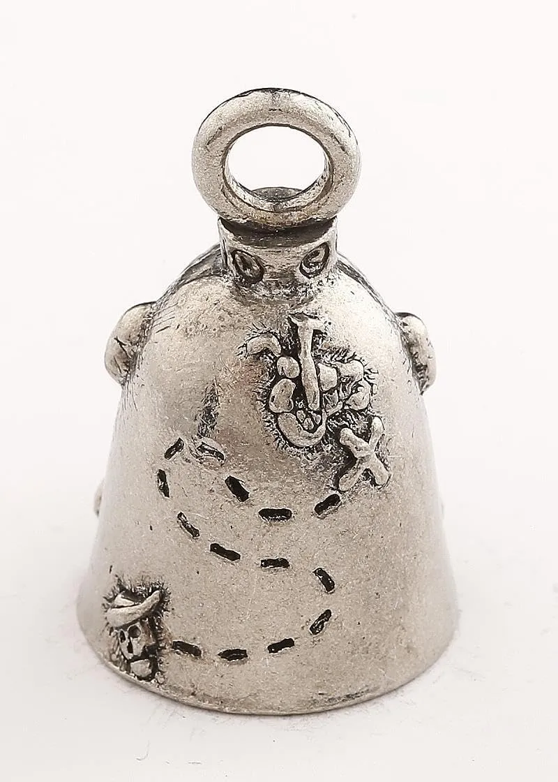 Guardian Bell Profession Good Luck Bell w/Keyring & Black Velvet Bag | Motorcycle Bell | Lead-Free Pewter | Made in USA