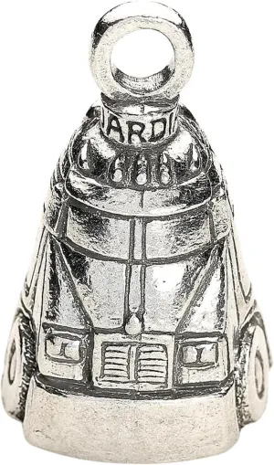 Guardian Bell Profession Good Luck Bell w/Keyring & Black Velvet Bag | Motorcycle Bell | Lead-Free Pewter | Made in USA