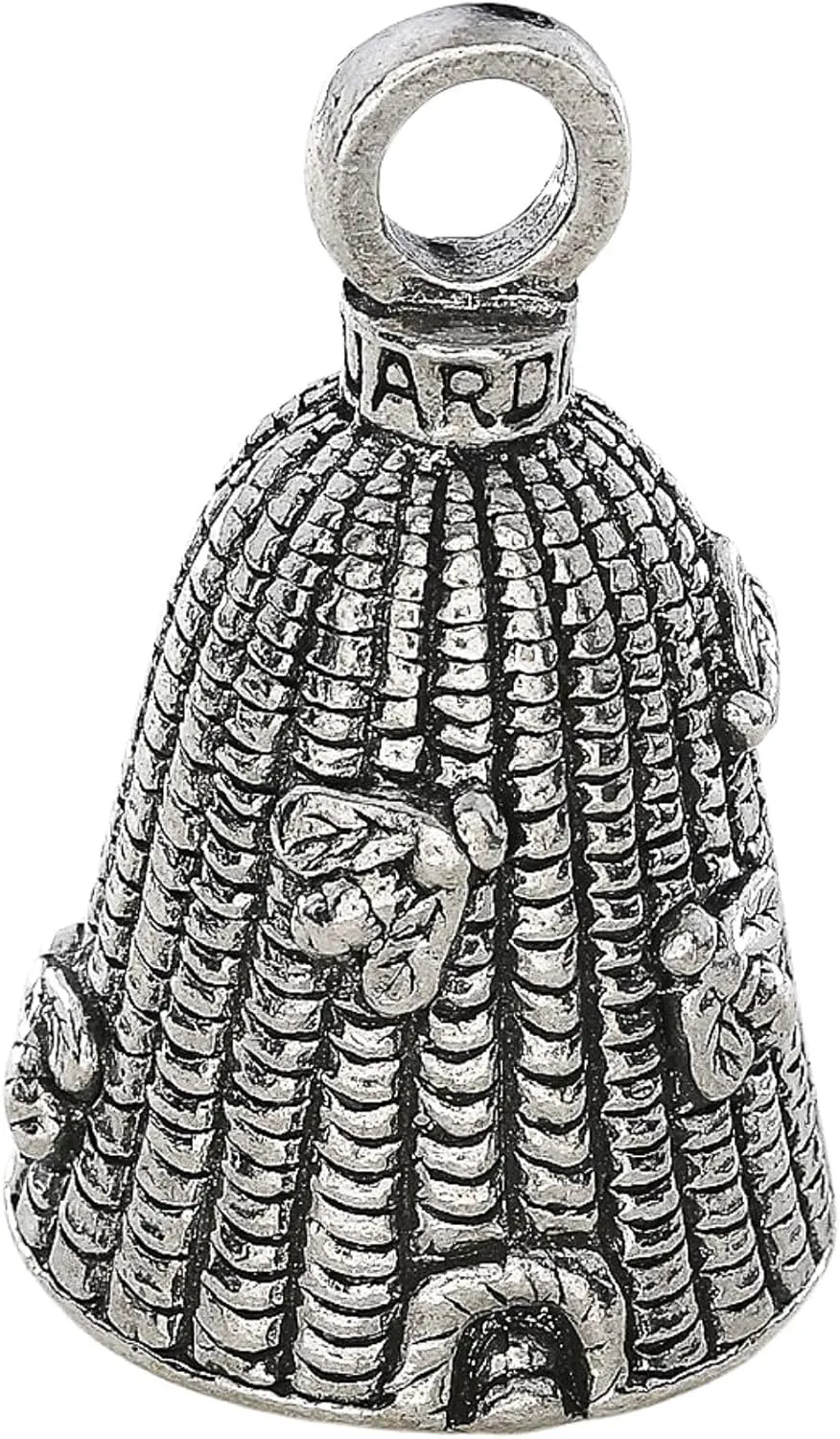 Guardian Bell Profession Good Luck Bell w/Keyring & Black Velvet Bag | Motorcycle Bell | Lead-Free Pewter | Made in USA