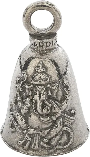 Guardian Bell Religious Good Luck Bell w/Keyring & Black Velvet Gift Bag | Motorcycle Bell | Lead-Free Pewter | Made in USA