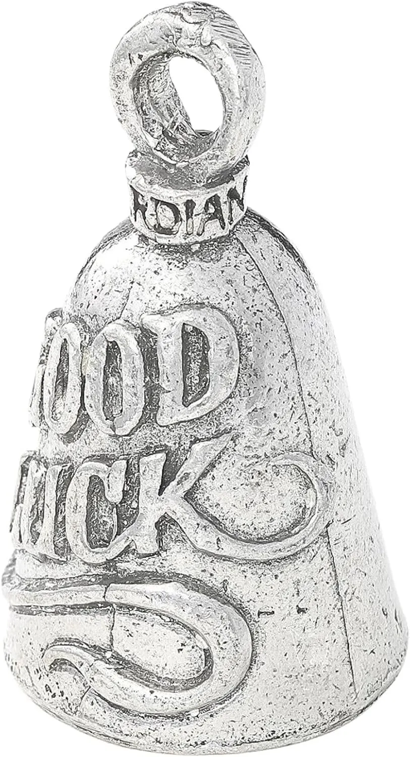 Guardian Bell Sentiment Good Luck Bell w/Keyring & Black Velvet Bag | Motorcycle Bell | Lead-Free Pewter | Made in USA