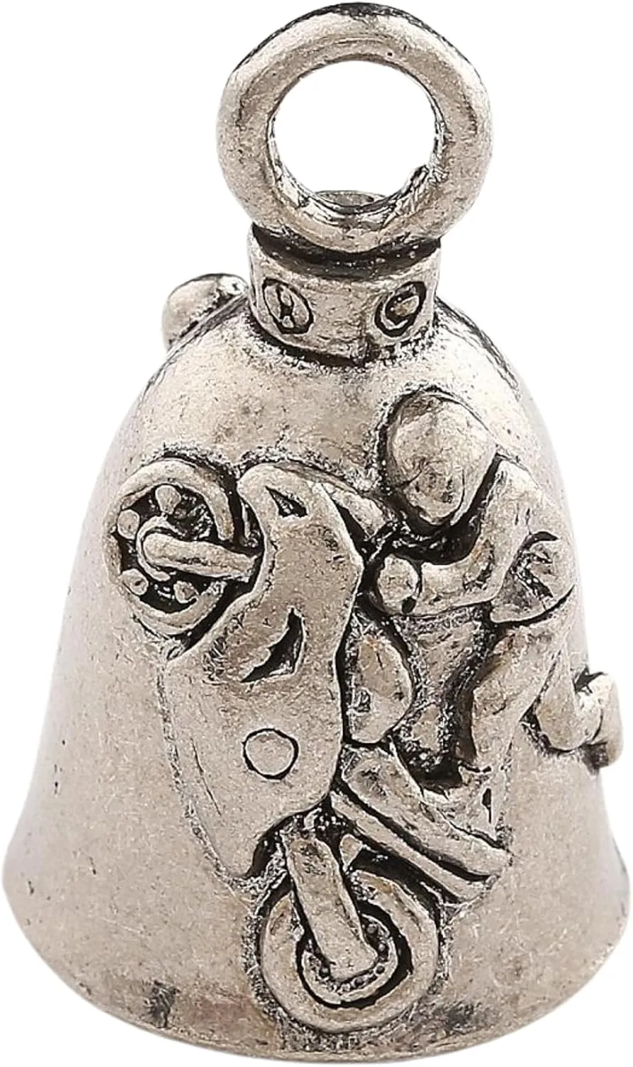Guardian Bell Sport Bike Tricks Good Luck Bell w/Keyring & Black Velvet Gift Bag | Motorcycle Bell | Lead-Free Pewter | Good Luck Gift to Friends & Family | Bike Bell | Made in USA