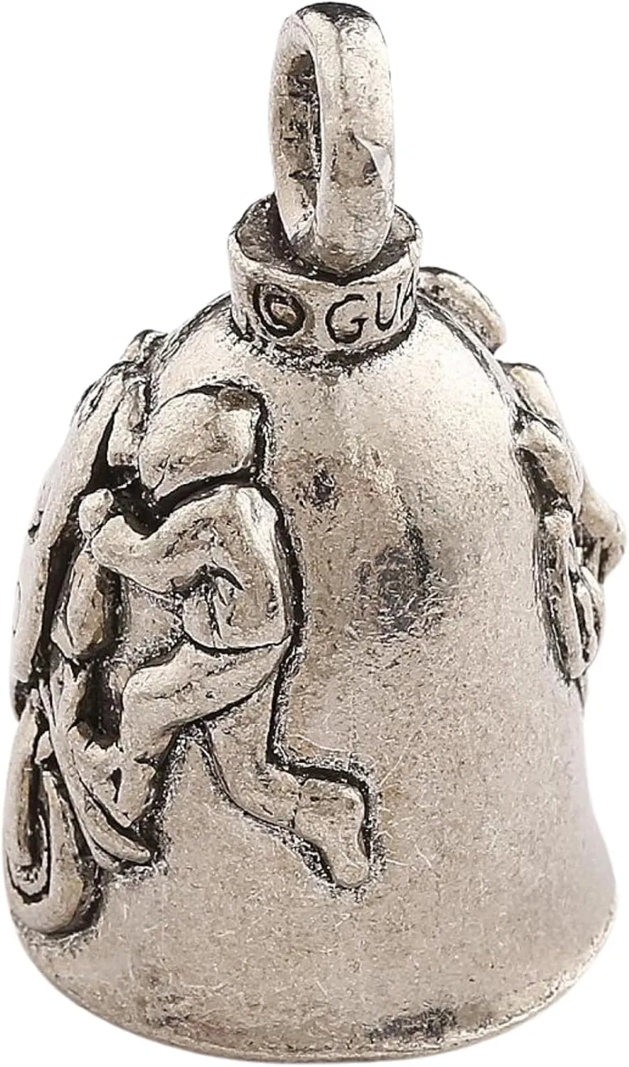 Guardian Bell Sport Bike Tricks Good Luck Bell w/Keyring & Black Velvet Gift Bag | Motorcycle Bell | Lead-Free Pewter | Good Luck Gift to Friends & Family | Bike Bell | Made in USA