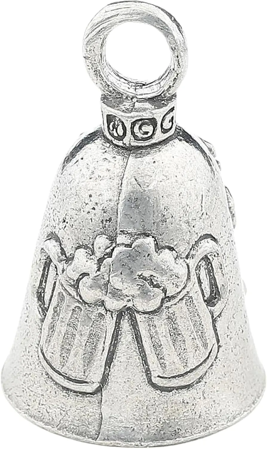 Guardian Bell Substance Good Luck Bell w/Keyring & Black Velvet Gift Bag | Motorcycle Bell | Lead-Free Pewter | Made in USA