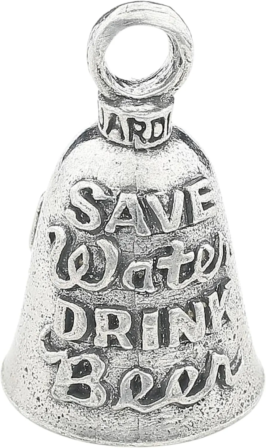 Guardian Bell Substance Good Luck Bell w/Keyring & Black Velvet Gift Bag | Motorcycle Bell | Lead-Free Pewter | Made in USA