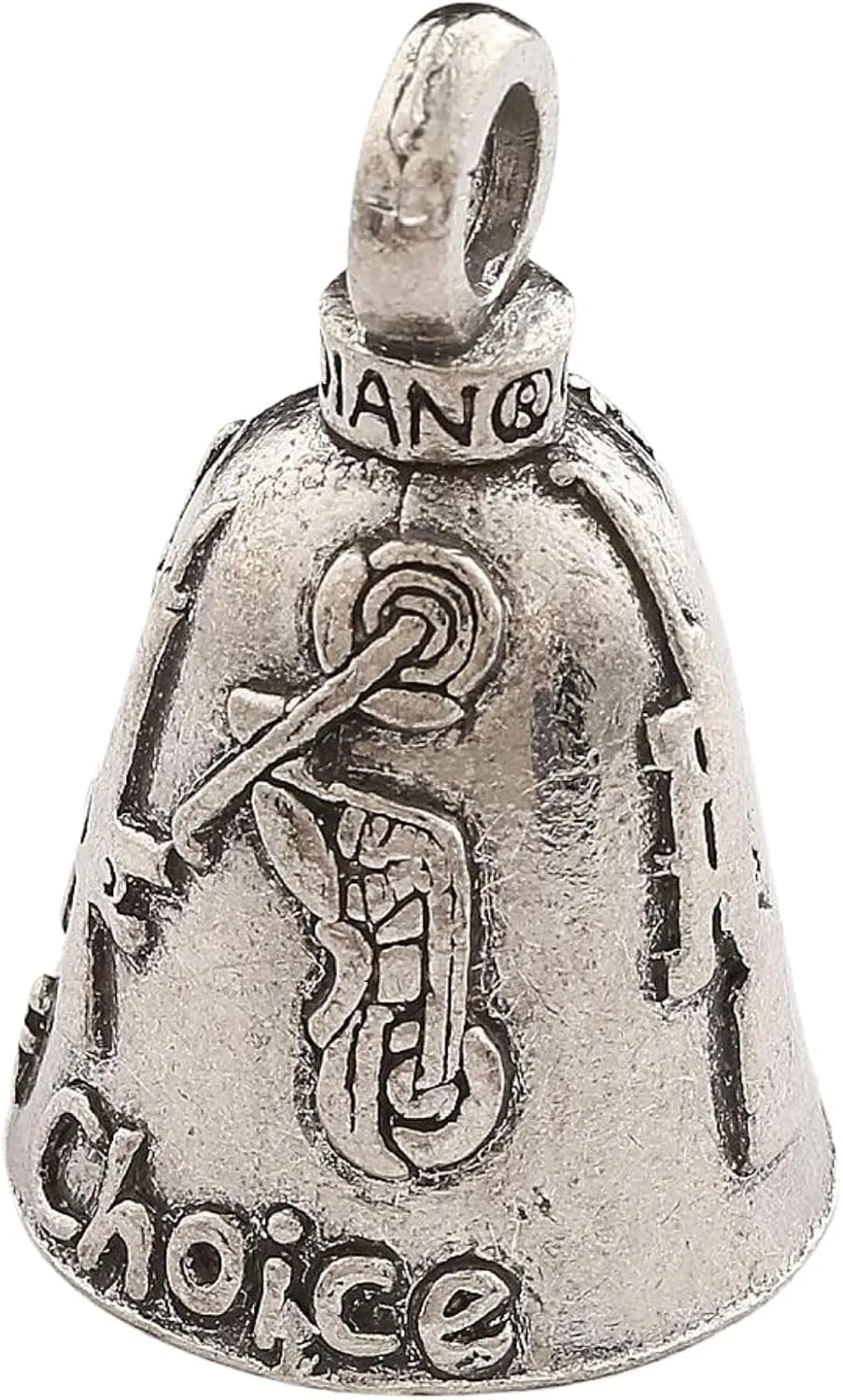 Guardian Bell Weapons of Choice Good Luck Bell w/Keyring & Black Velvet Gift Bag | Motorcycle Bell | Lead-Free Pewter | Good Luck Gift to Friends & Family | Bike Bell | Made in USA