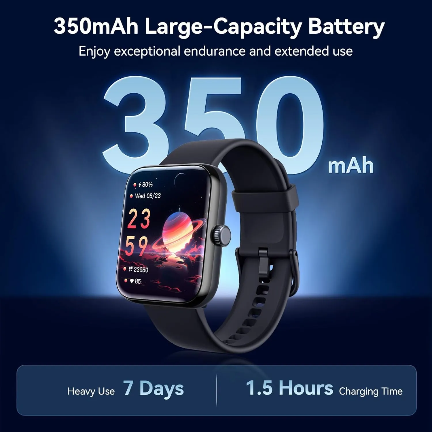 Gydom GPS Smart Watch for Men, 4 Satellite Positioning, 1.85" Fitness Tracker with Bluetooth Call, 3ATM Waterproof Heart Rate/Sleep/SpO2 Monitor, 105  Sport Modes, 12 Days Battery, for Android iPhone