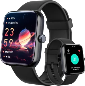 Gydom GPS Smart Watch for Men, 4 Satellite Positioning, 1.85" Fitness Tracker with Bluetooth Call, 3ATM Waterproof Heart Rate/Sleep/SpO2 Monitor, 105  Sport Modes, 12 Days Battery, for Android iPhone