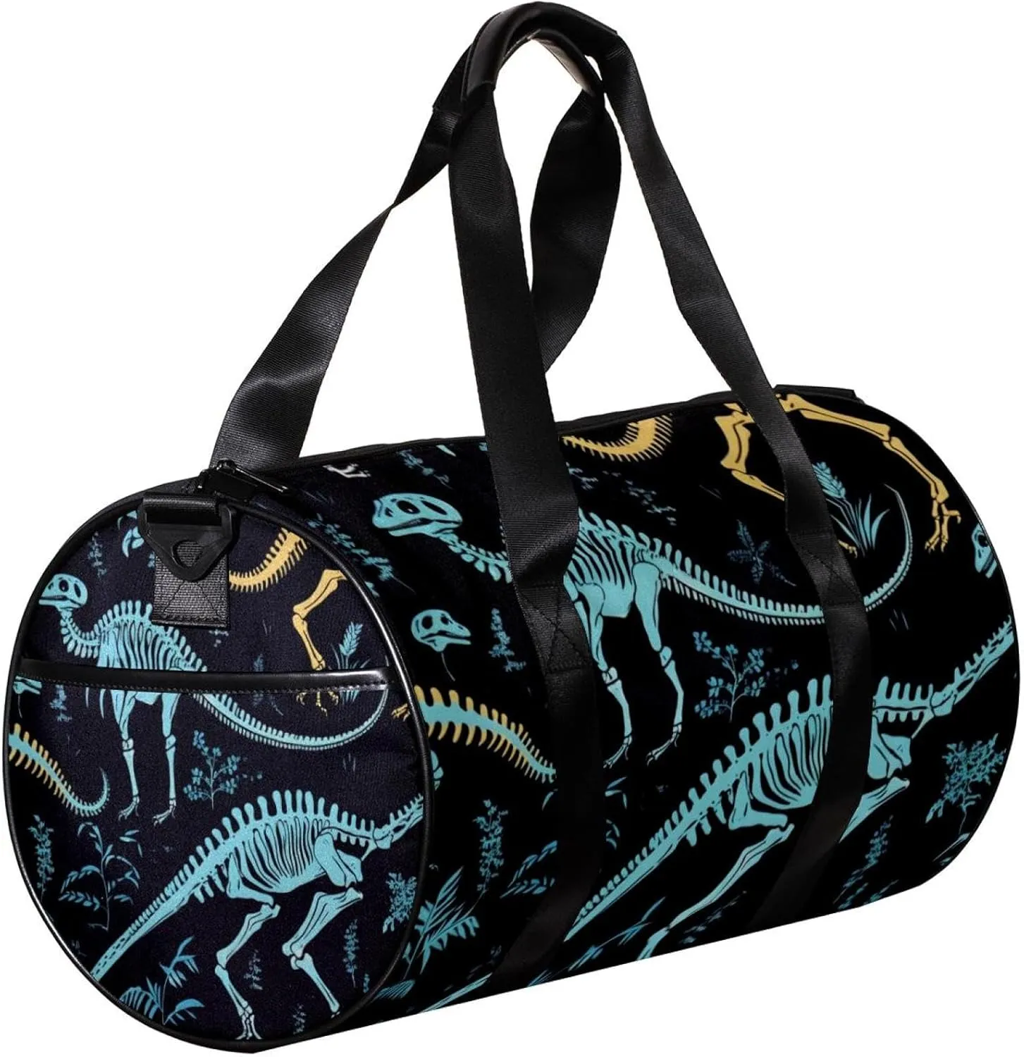 Gym Bag for Women,Small Gym Bag for Men,Animal Bones Dinosaur Skeletons,Overnight Bag