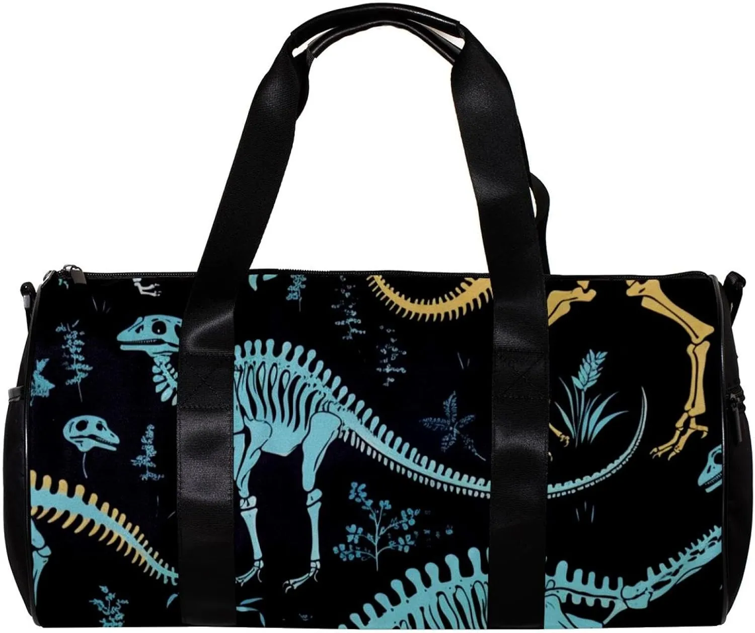 Gym Bag for Women,Small Gym Bag for Men,Animal Bones Dinosaur Skeletons,Overnight Bag