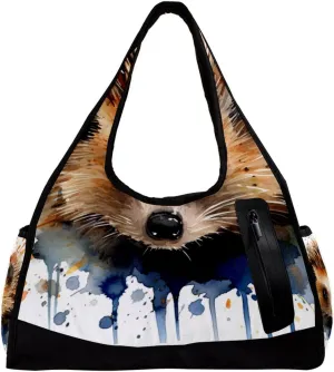 Gym Bag for Women,Small Gym Bag for Men,Cute Animal Hand Drawn,Overnight Bag