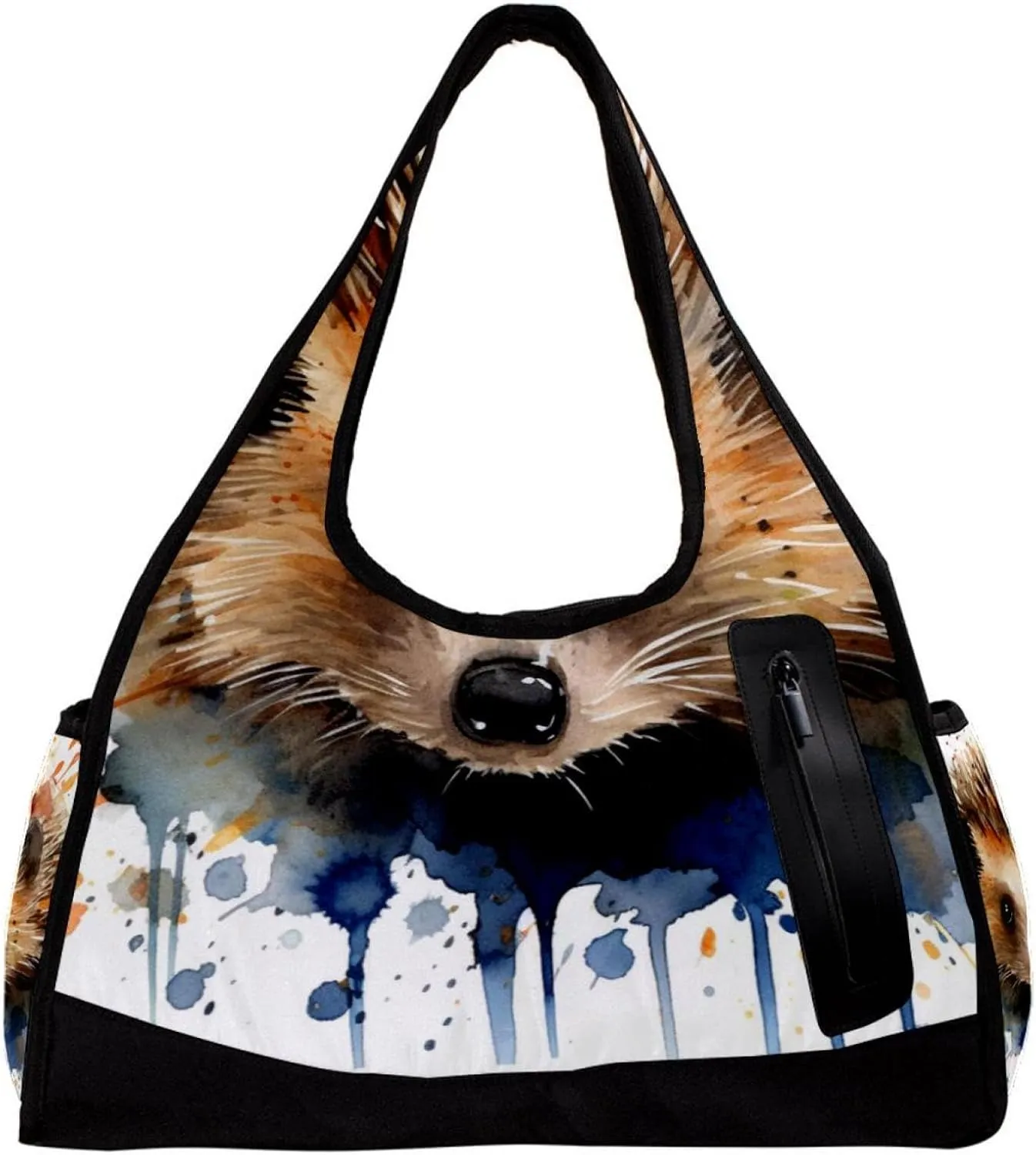 Gym Bag for Women,Small Gym Bag for Men,Cute Animal Hand Drawn,Overnight Bag