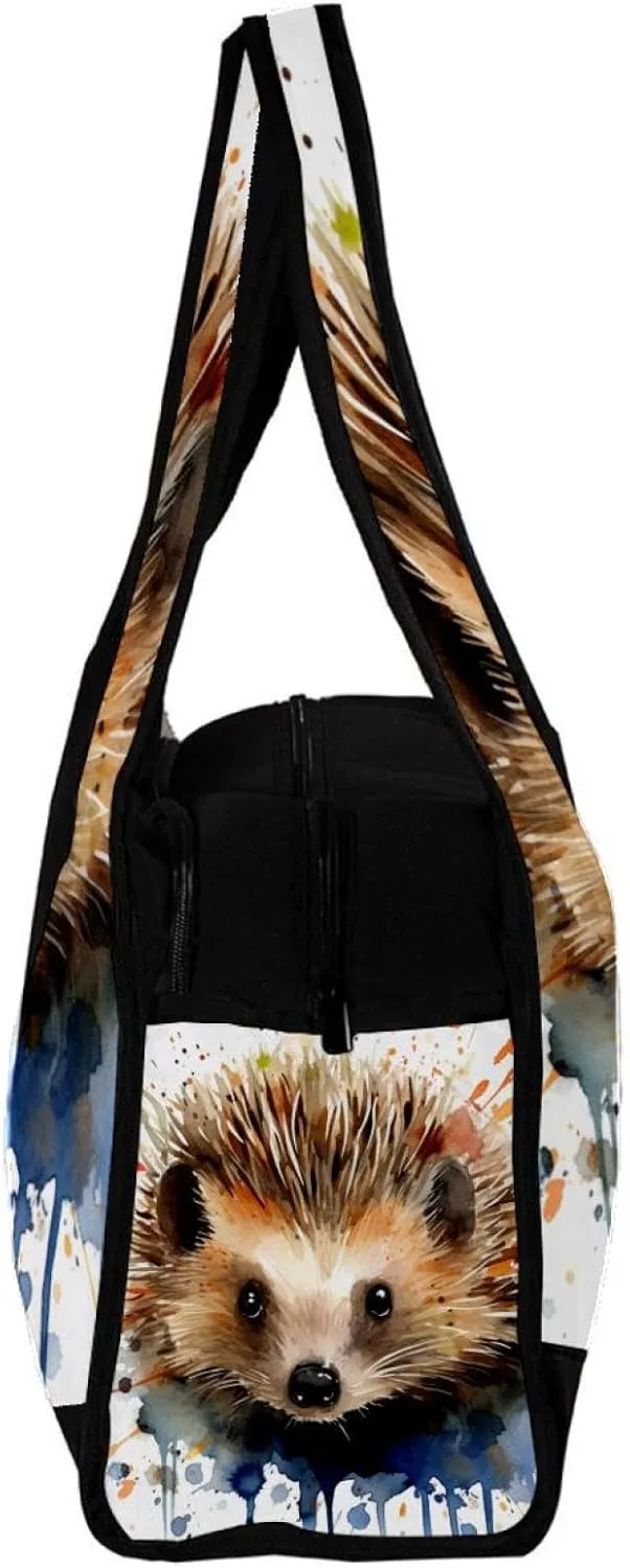 Gym Bag for Women,Small Gym Bag for Men,Cute Animal Hand Drawn,Overnight Bag