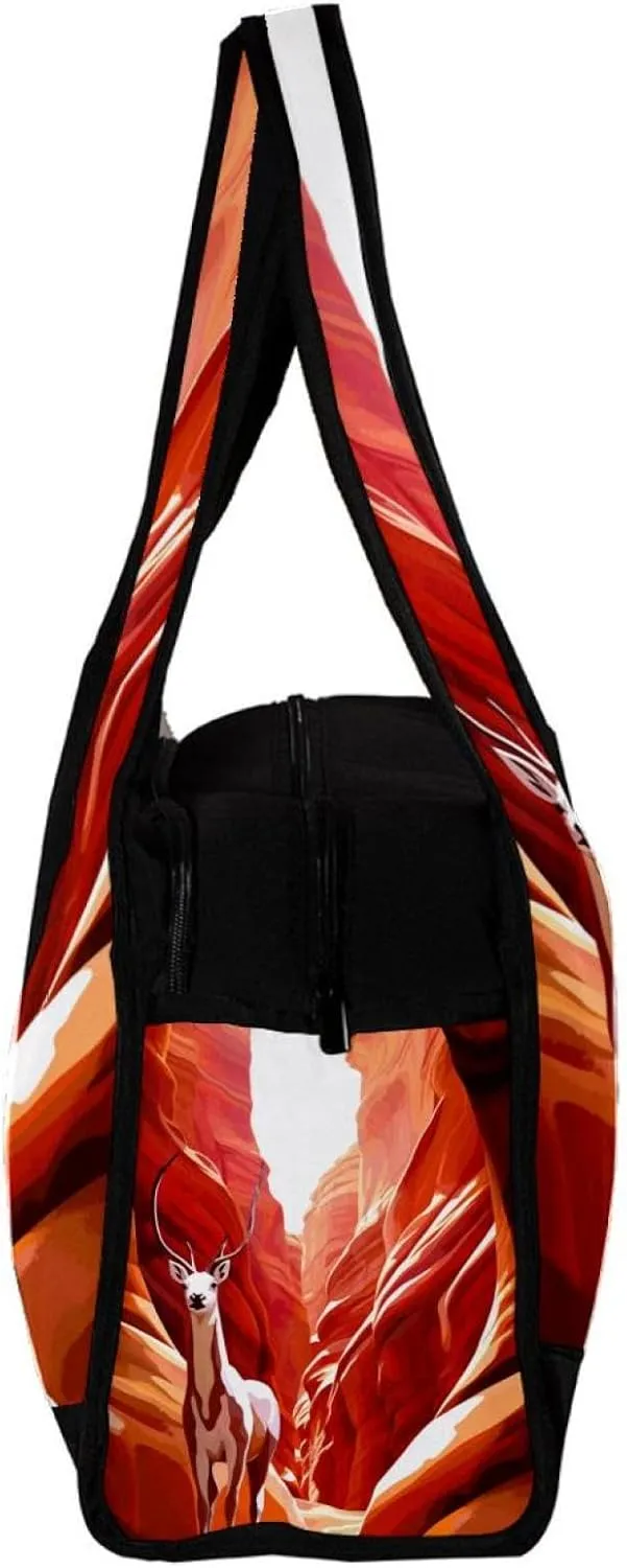 Gym Bag for Women,Small Gym Bag for Men,Desert Adventure Scenery Mountains,Overnight Bag