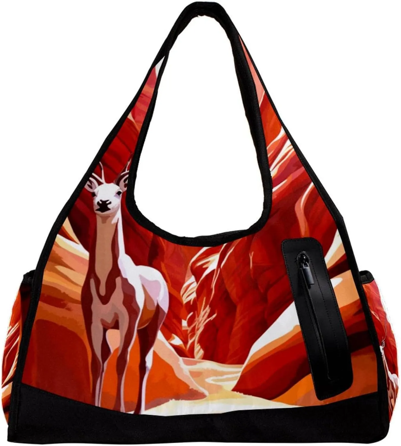 Gym Bag for Women,Small Gym Bag for Men,Desert Adventure Scenery Mountains,Overnight Bag