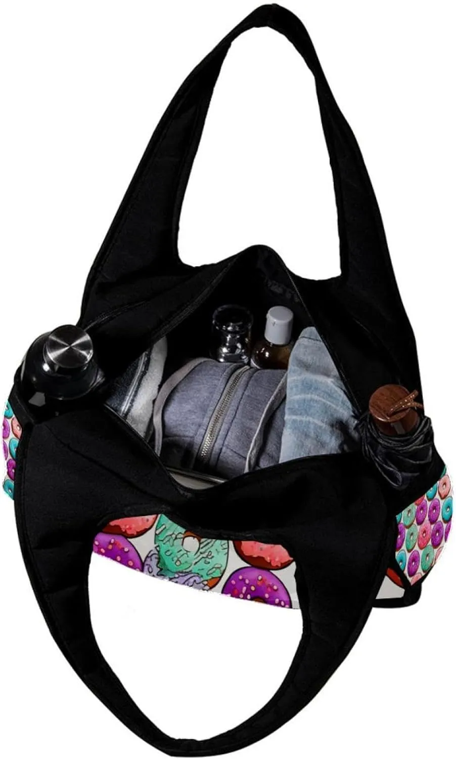 Gym Bag for Women,Small Gym Bag for Men,Dessert Colorful Donut Sweets,Overnight Bag