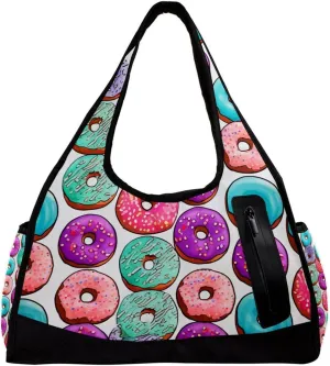 Gym Bag for Women,Small Gym Bag for Men,Dessert Colorful Donut Sweets,Overnight Bag